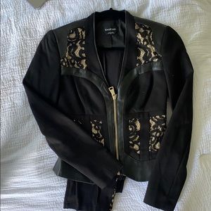 Guess Black leather/lace Jacket